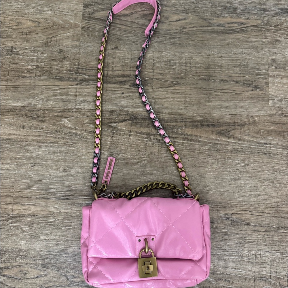 New without tags Steve Madden pink crossbody and clutch bag